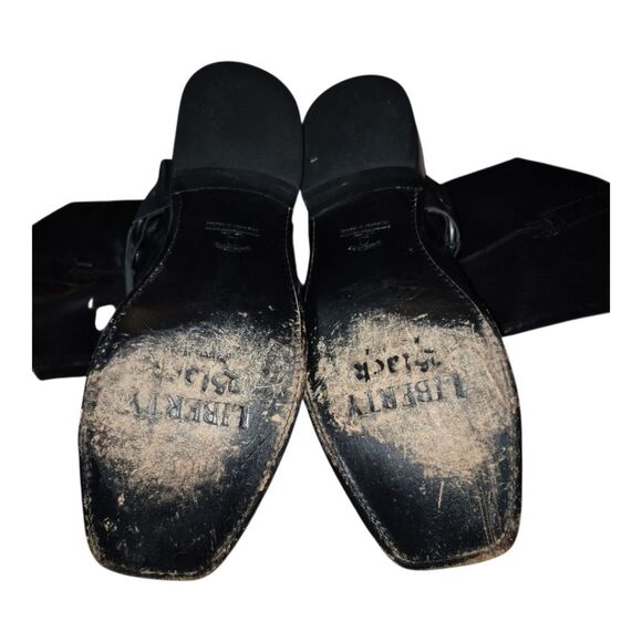 Liberty Black Men's James Distressed Leather Harness Moto Biker Boots 10 - Picture 4 of 9